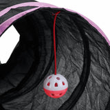 Paw Playground Tunnel – Играчка за котки тунел троен шумящ с топче, дължина 70 см, диаметър 25 см