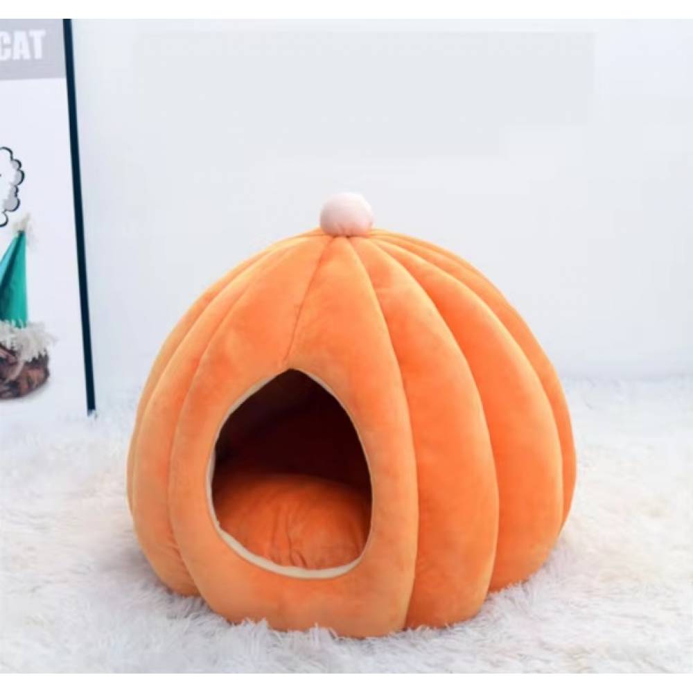 Pumpkin PUFF Пулюшена къща за котка с формата на тиква