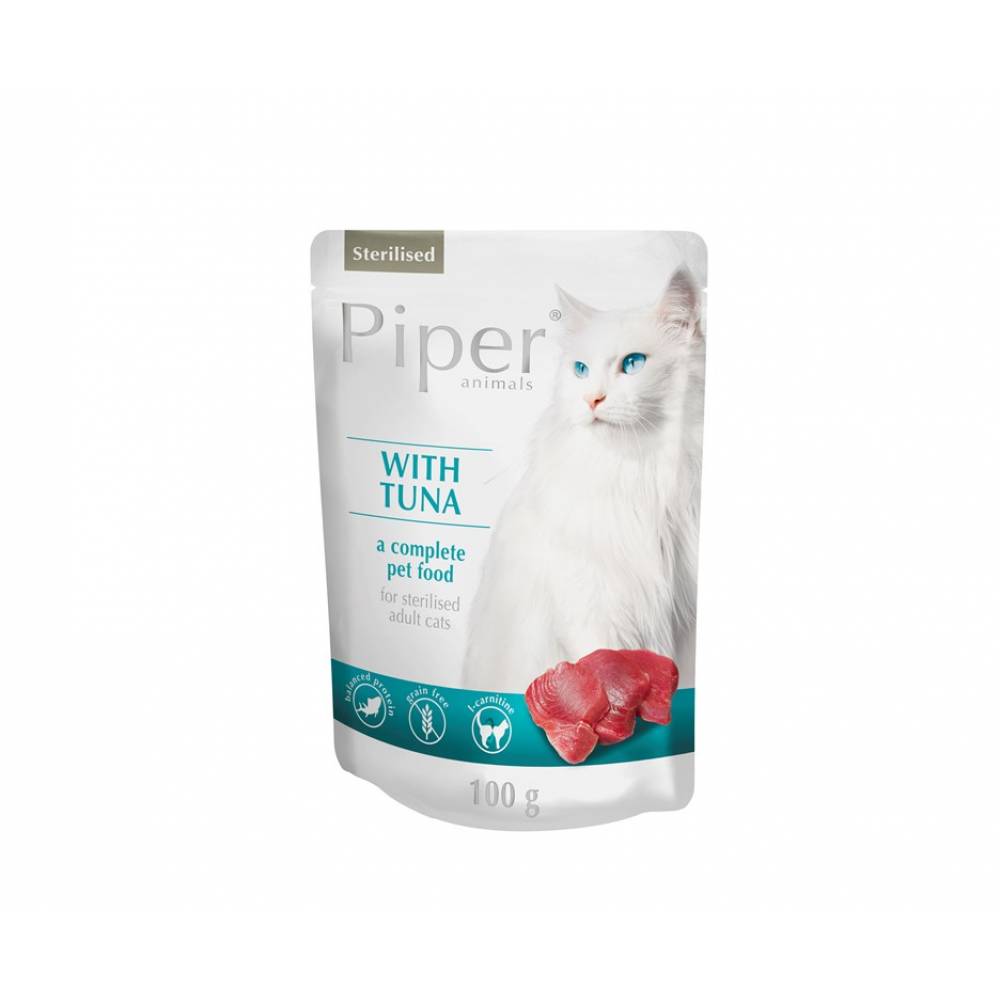 Piper Sterilised Специализиран пауч за кастрирани котки 100гр
