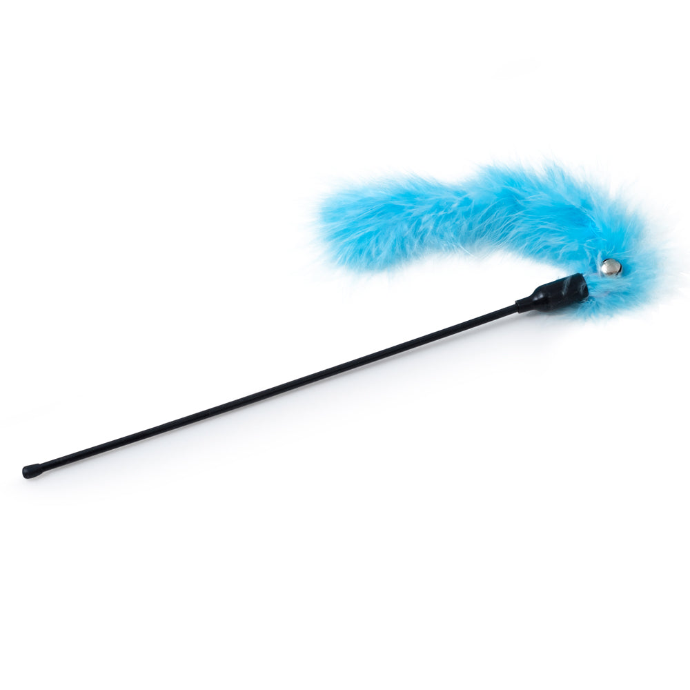 PurrFuzz Wand – Играчка за котки с пръчка и пухче, 25 см