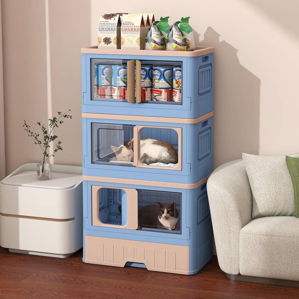 Cat Multi Home Интелигентно проектирана триетажна котешка сграда