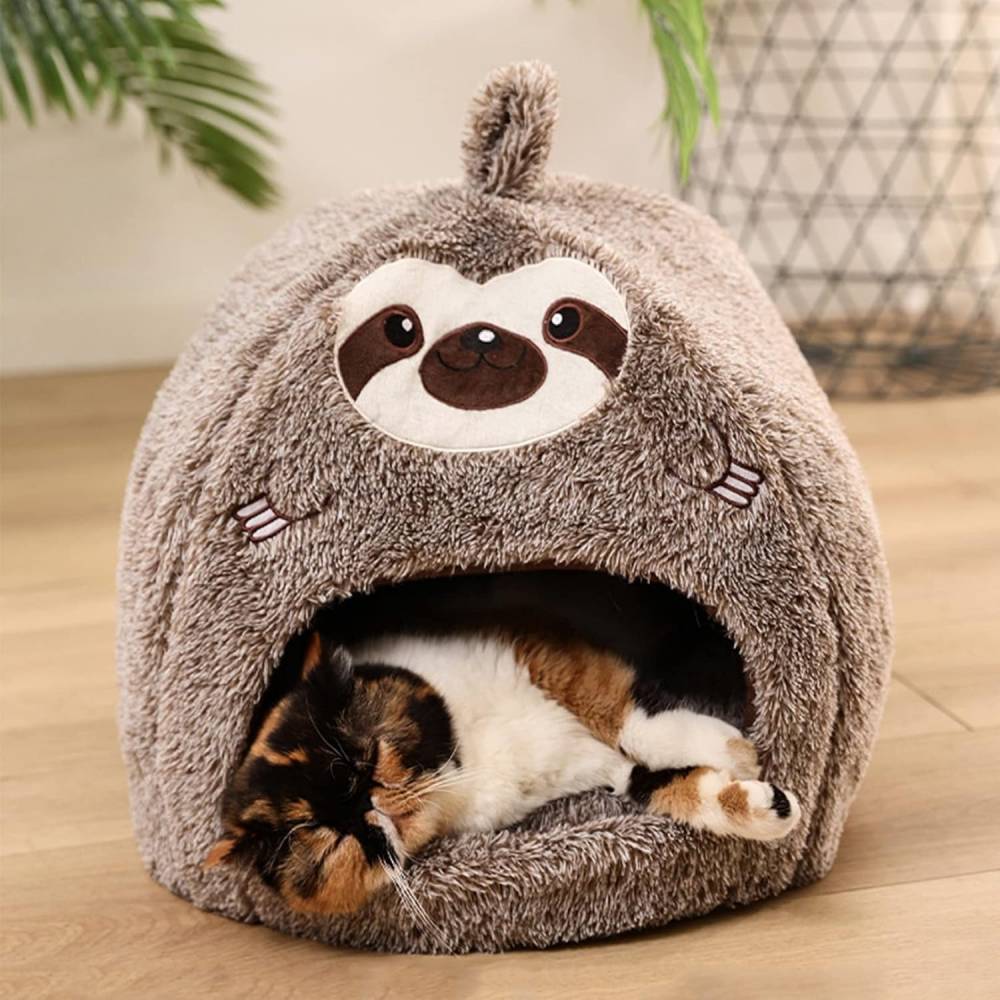 Lazy Sloth Плюшена къща за котки с ленивец