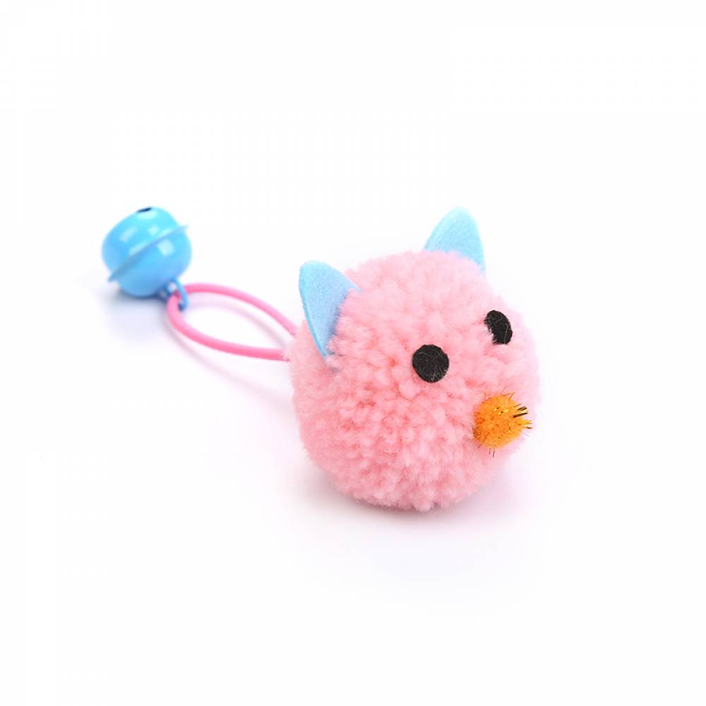 Jingle Wool Mouse – Играчка за котки топче-мишка, изработена от вълна, със звънче