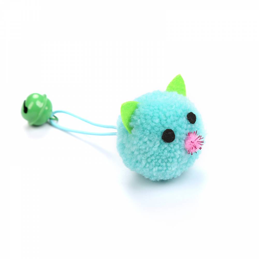 Jingle Wool Mouse – Играчка за котки топче-мишка, изработена от вълна, със звънче