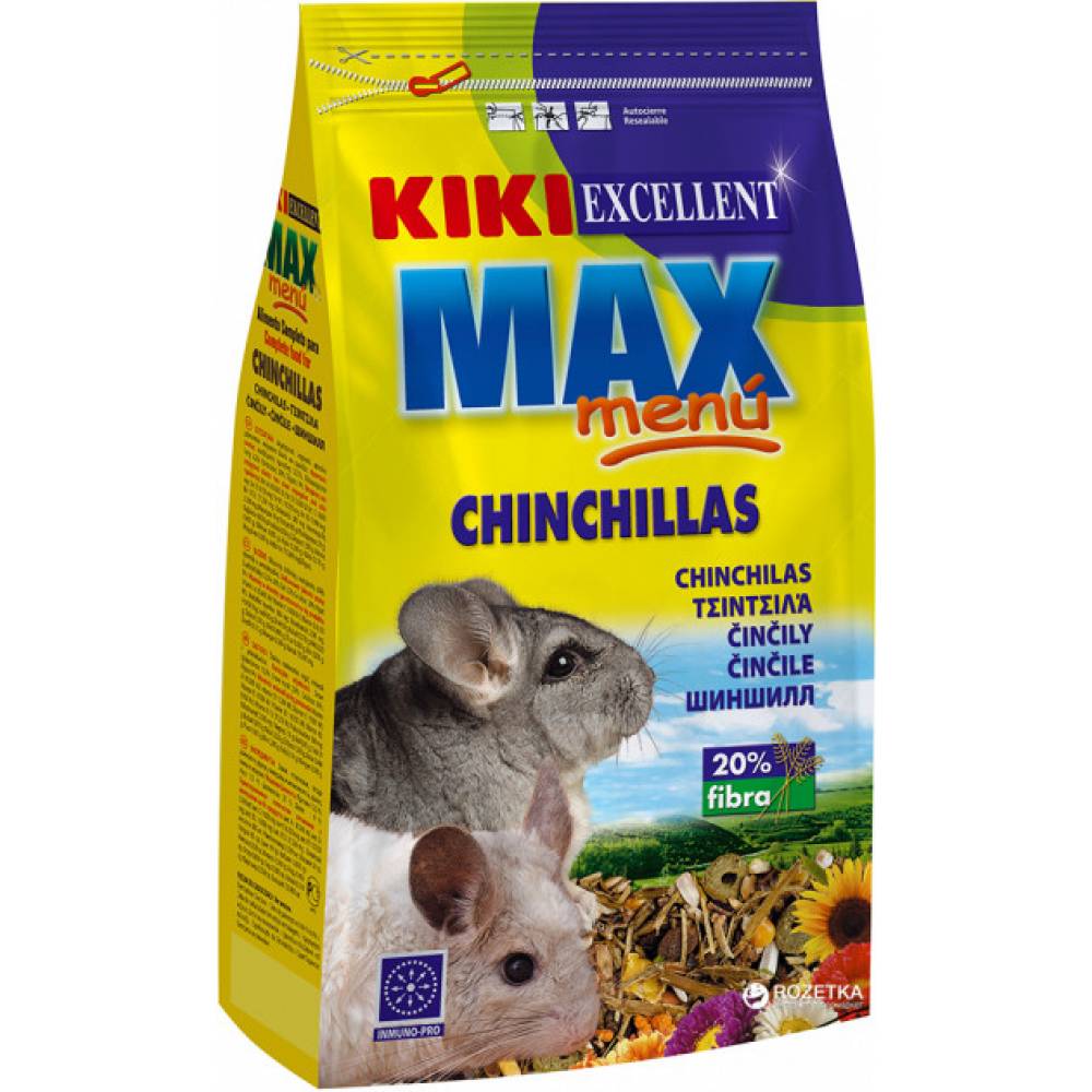 KIKI Max Menu Балансирана храна за чинчила 800гр
