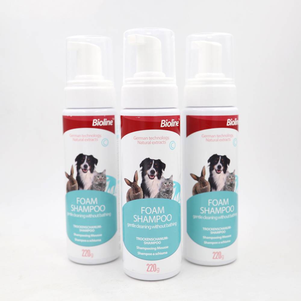 Bioline Foam Shampoo - Пяна за сухо почистване за кучета и котки 220гр