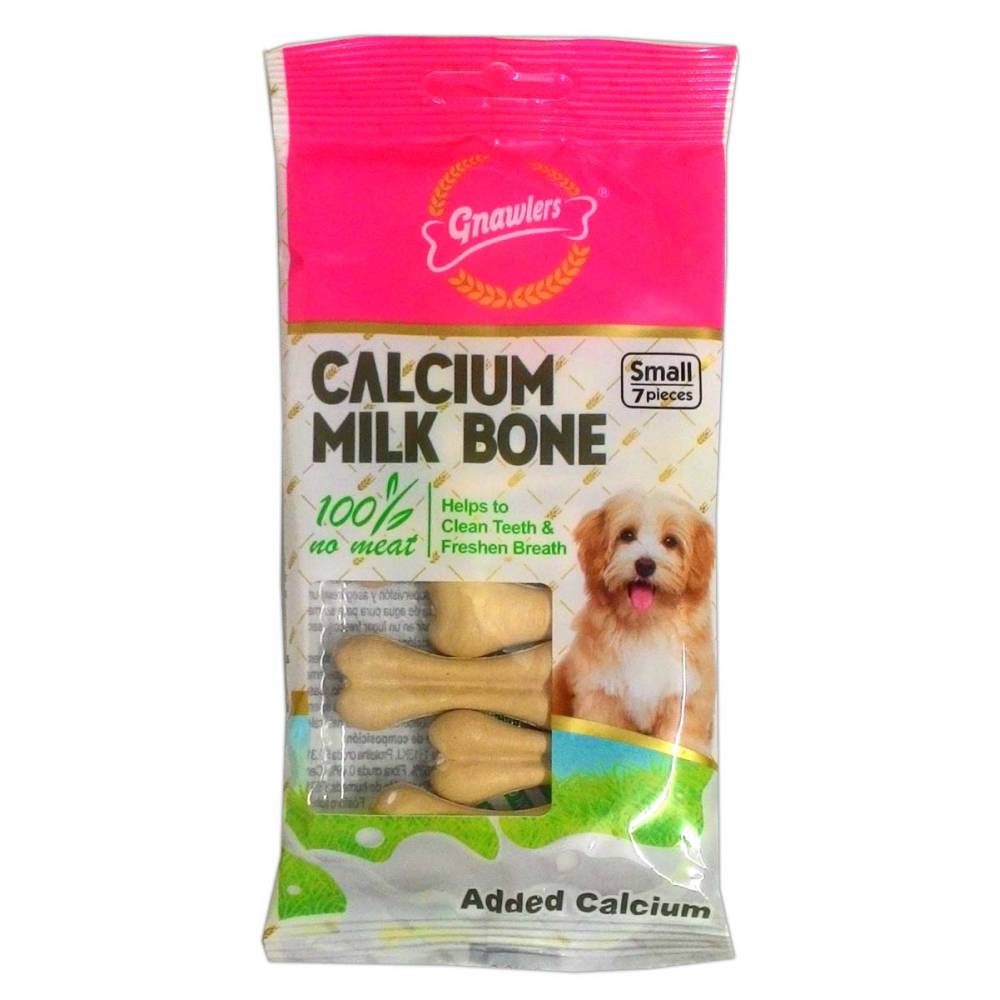 Дентални кокали GNAWLERS CALCIUM MILK -  60гр./7бр.