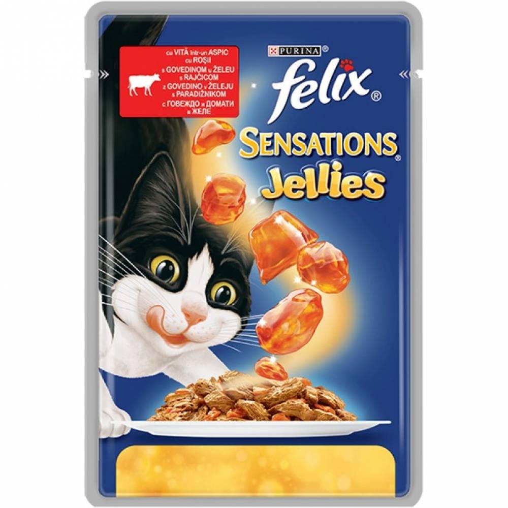 FELIX Sensations пауч вкусове от фермата в желе 100гр.