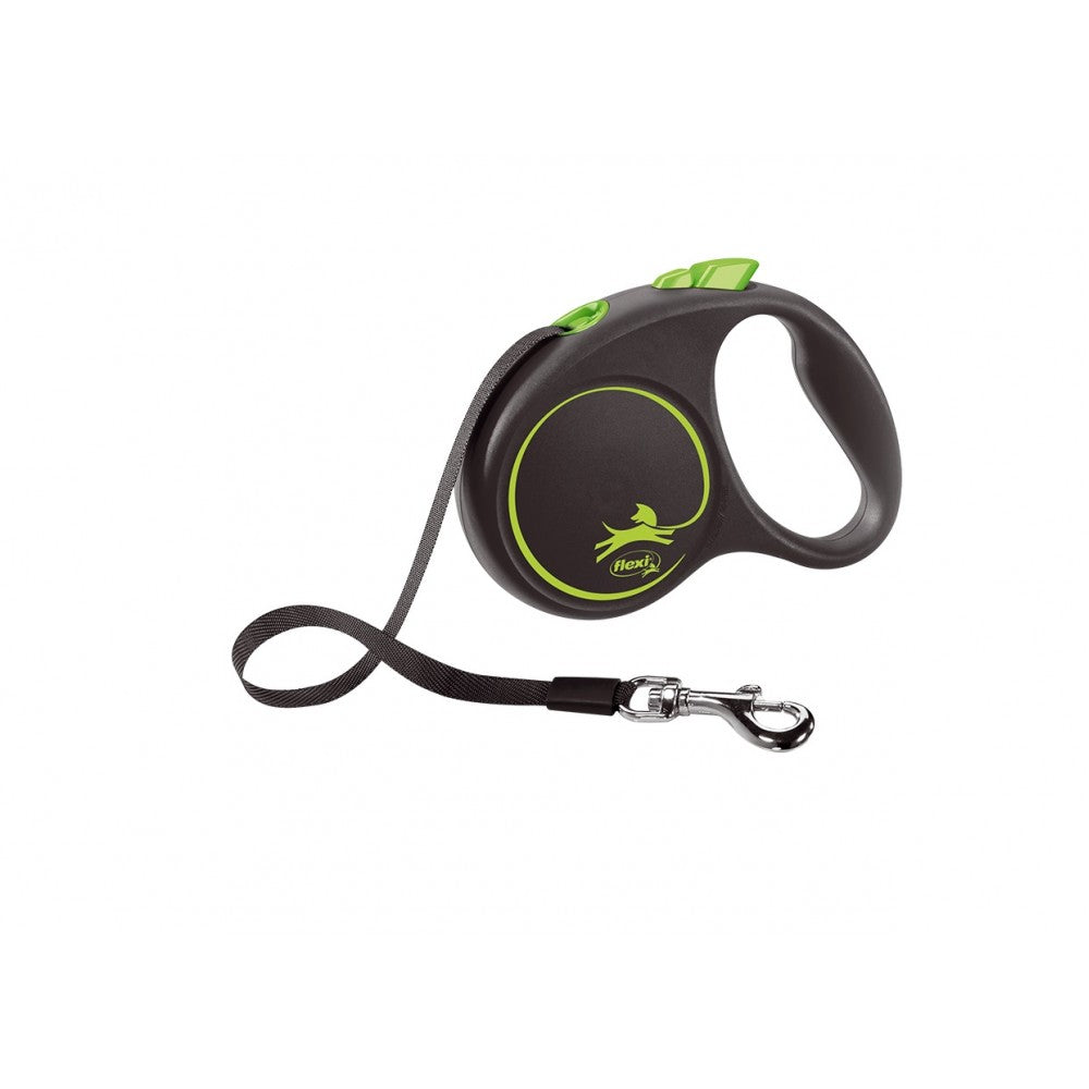 FLEXI Black Design M , 5метра лента - за кучета до 25кг.