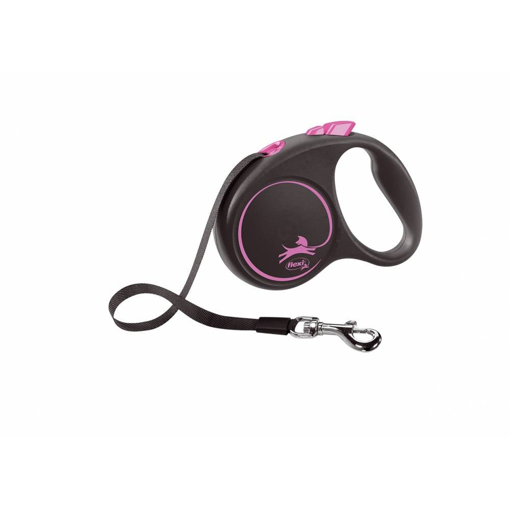 FLEXI Black Design M , 5метра лента - за кучета до 25кг.