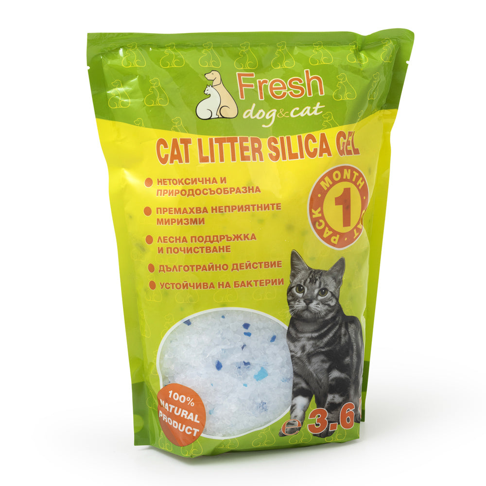 Fresh CAT Litter Silica gel - Силиконов пълнител за котешка тоалетна 3.6л