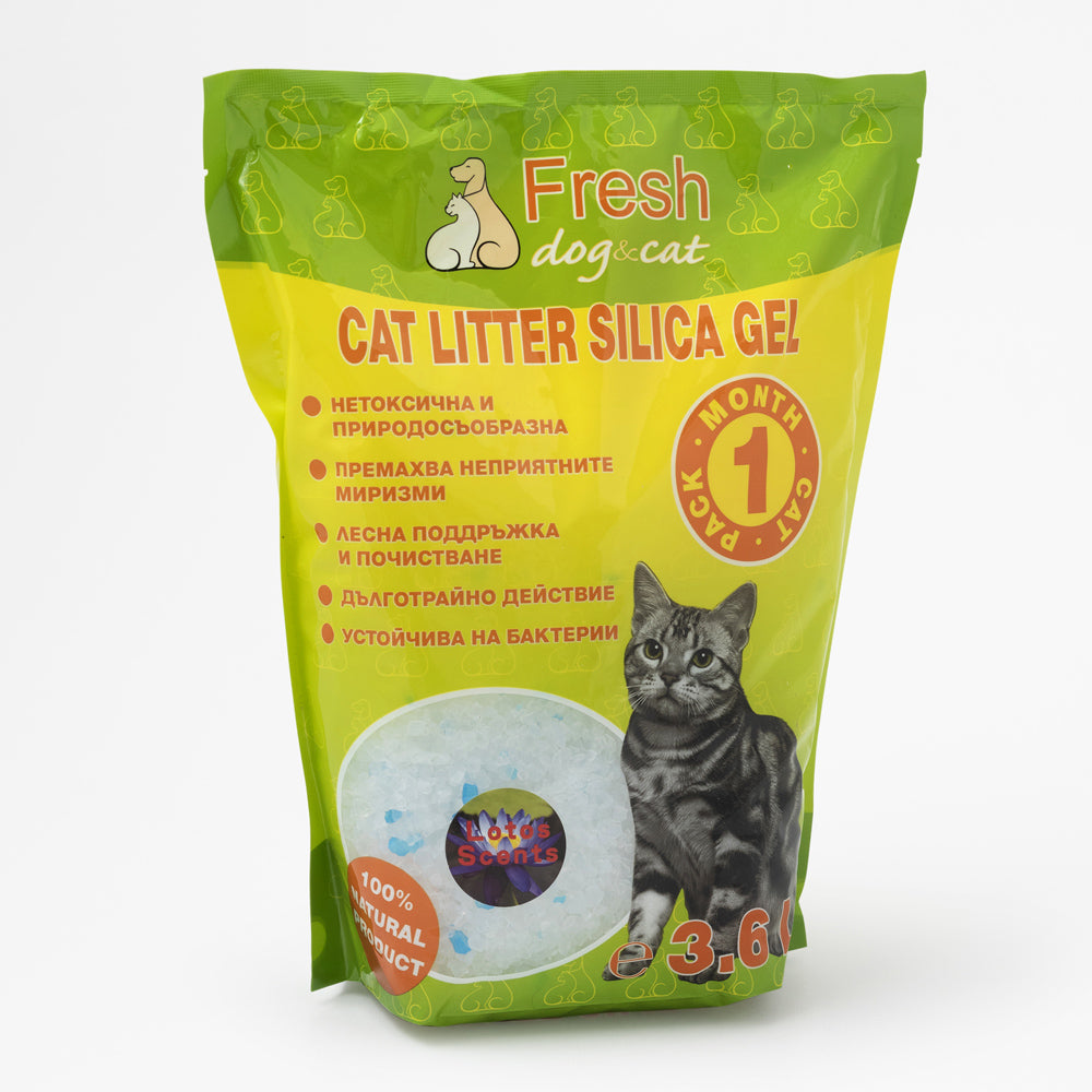 Fresh CAT Litter Silica gel - Силиконов пълнител за котешка тоалетна 3.6л