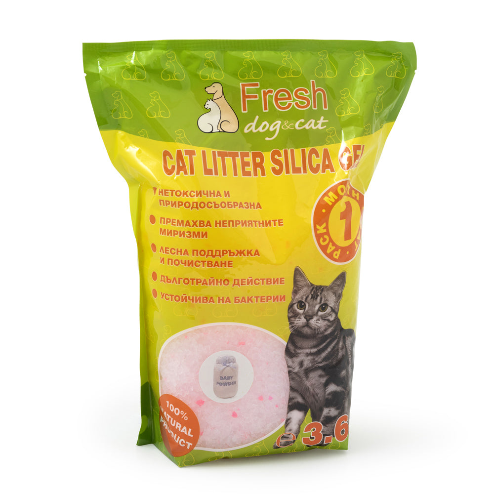 Fresh CAT Litter Silica gel - Силиконов пълнител за котешка тоалетна 3.6л