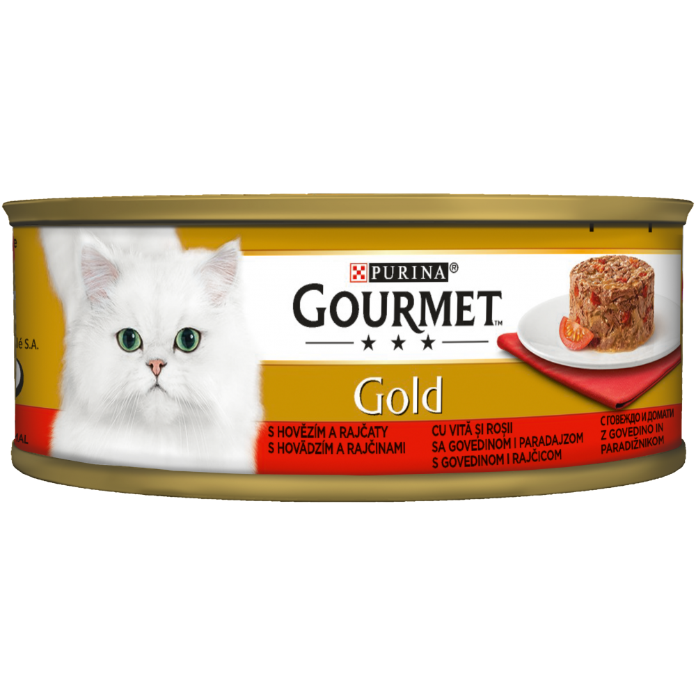 Премиум консерва за котки Gourmet Gold пай с месо 85 гр
