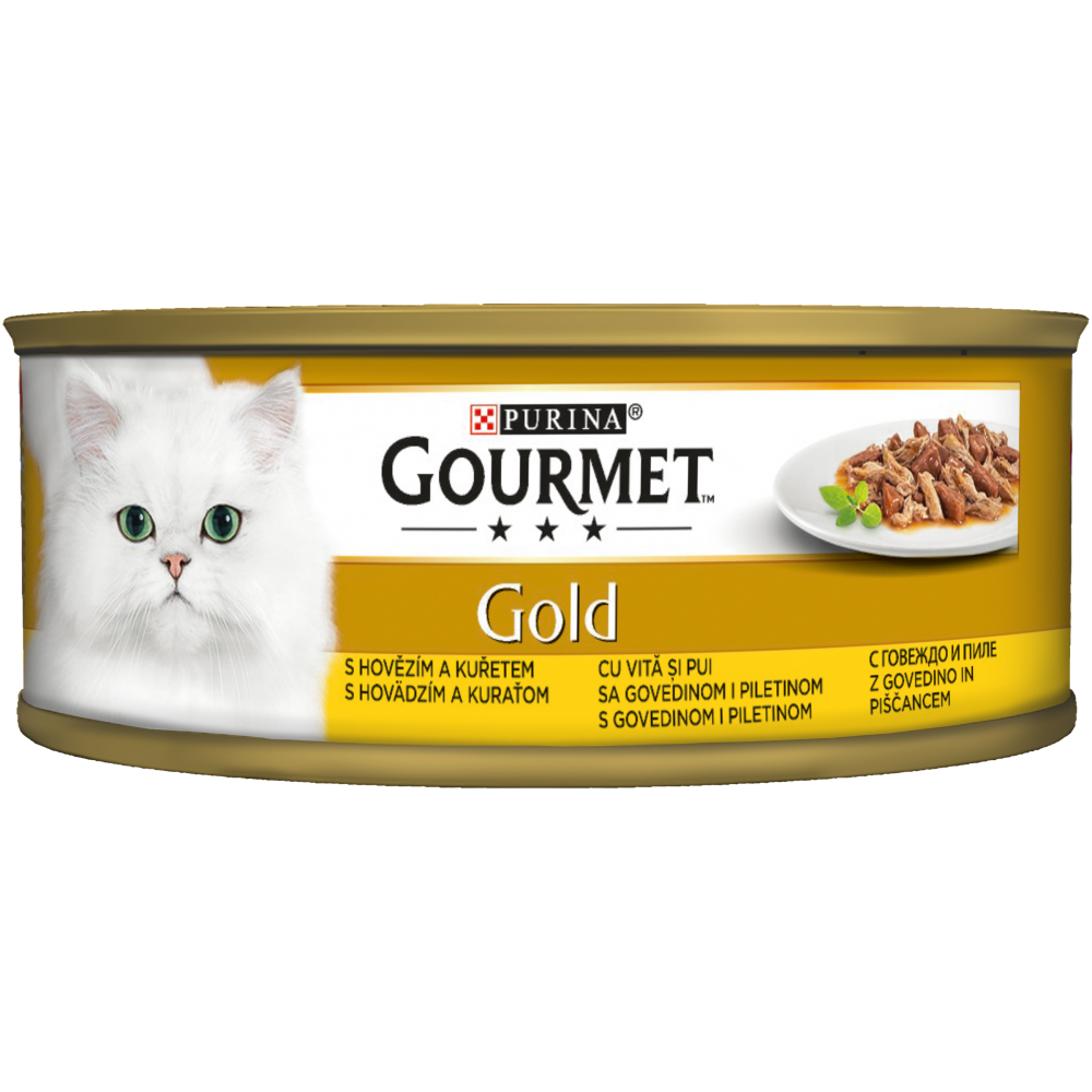 Премиум консерва за котки GOURMET Gold Двойно удоволствие  85 гр