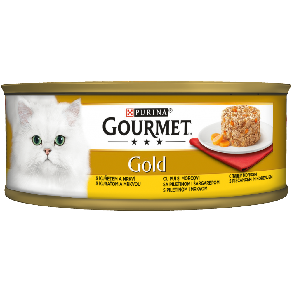 Премиум консерва за котки Gourmet Gold пай с месо 85 гр