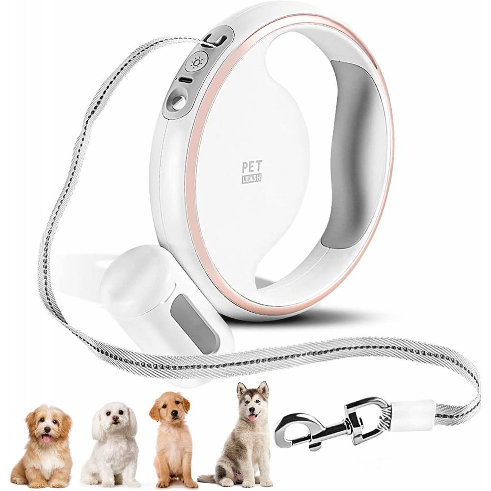 PET LEASH автоматичен повод с LED фенерче, 3 метра лента - за кучета до 15кг.