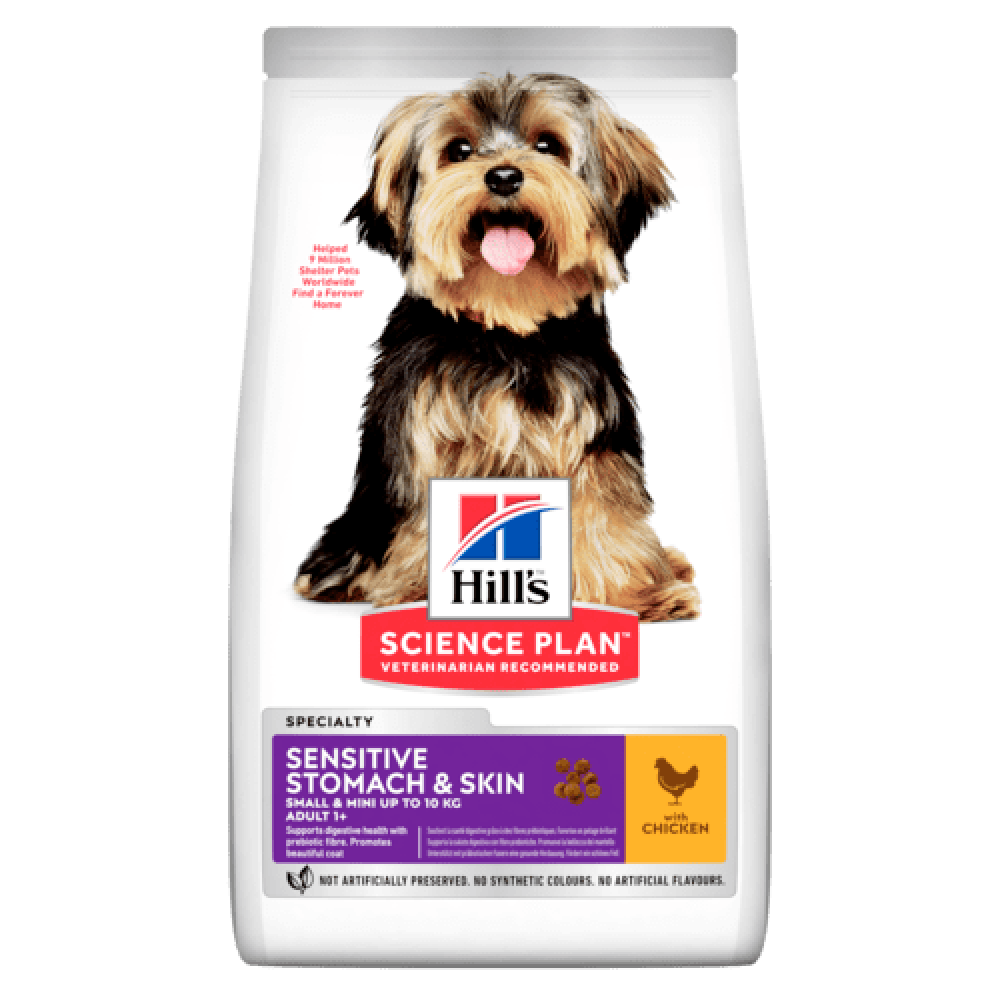 Hill’s Science Plan Adult Small & Mini STOMACH & SKIN с Пилешко, чувал от 6кг