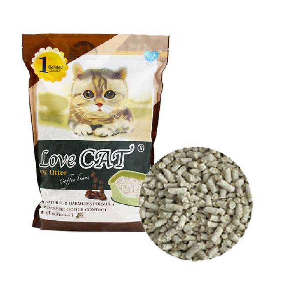 Love Cat Litter Премиум натурален пълнител за котешка тоалетна 6л