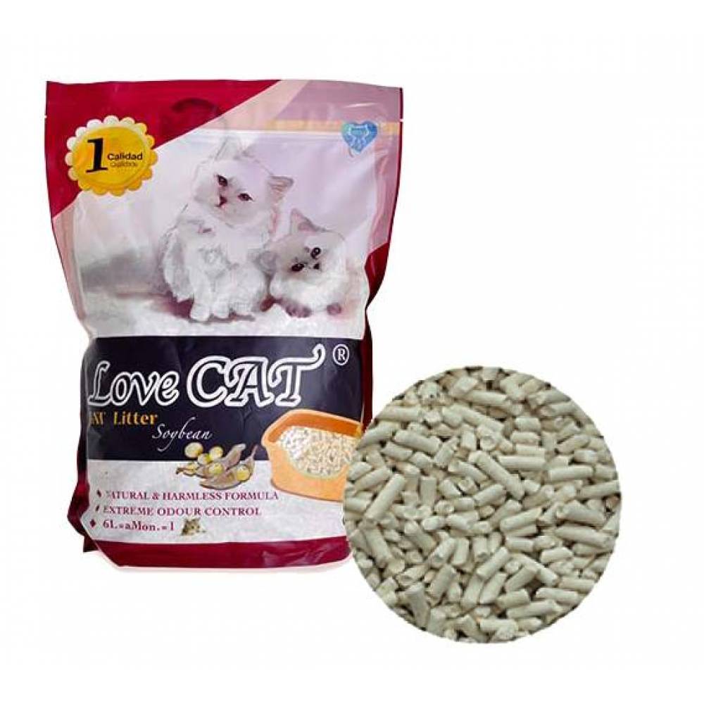 Love Cat Litter Премиум натурален пълнител за котешка тоалетна 6л