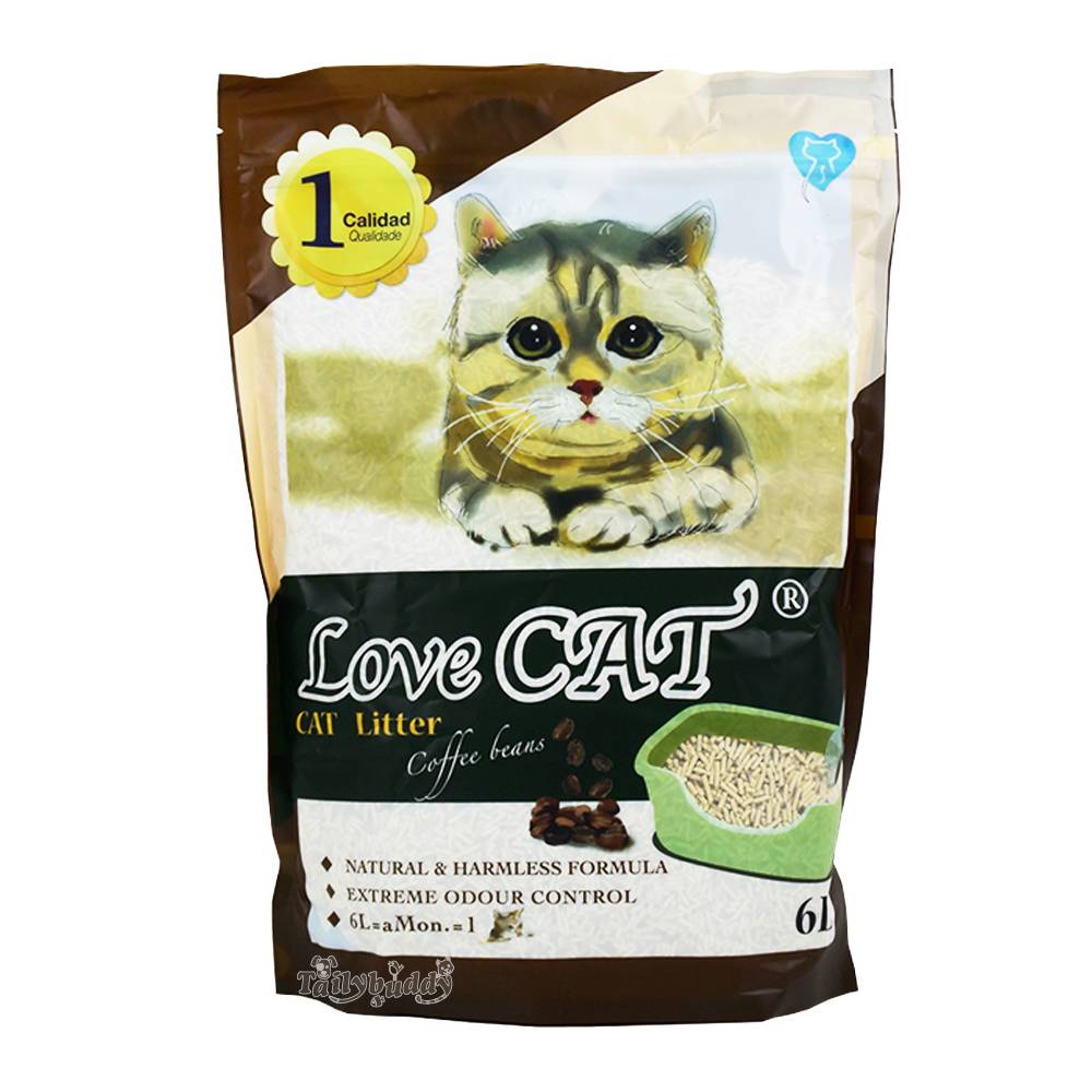 Love Cat Litter Премиум натурален пълнител за котешка тоалетна 6л