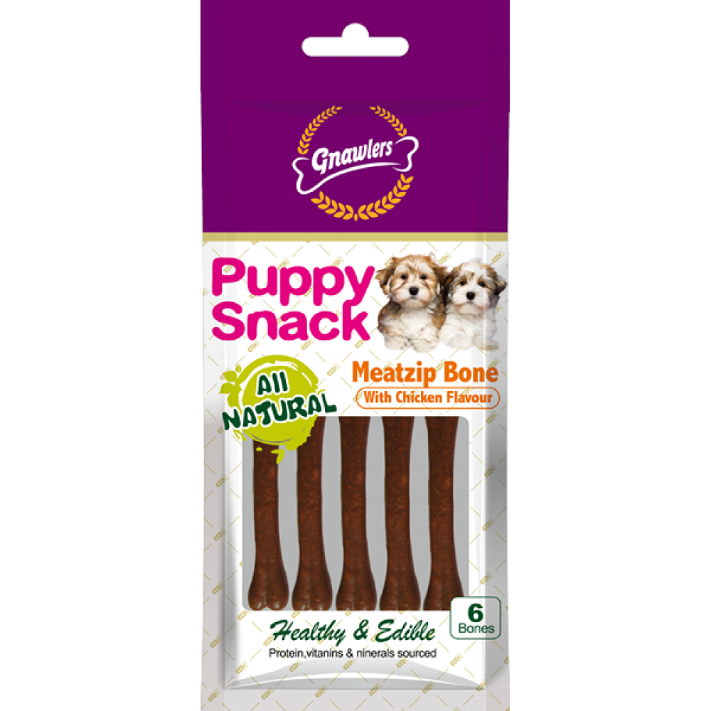 Лакомство за кучета GNAWLERS puppy snack с аромат на пиле - 6бр.