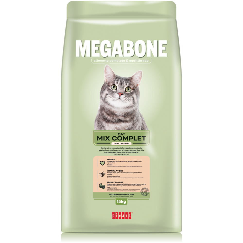 Пълноценна храна за котки. Megabone Mix Complet-15кг.