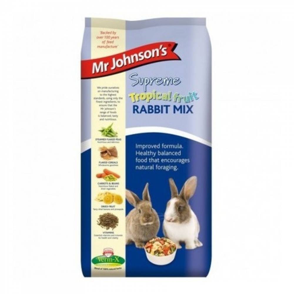 MR. Johnson's Supreme Tropical Fruit Rabbit Mix Премиум храна за зайци с тропически плодове 15кг