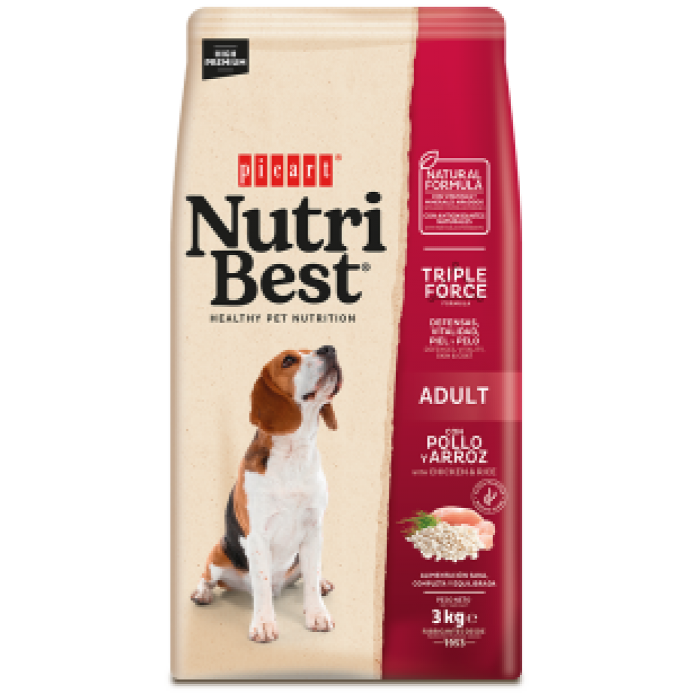 NutriBest Adult Пилешко и ориз, чувал от 15кг