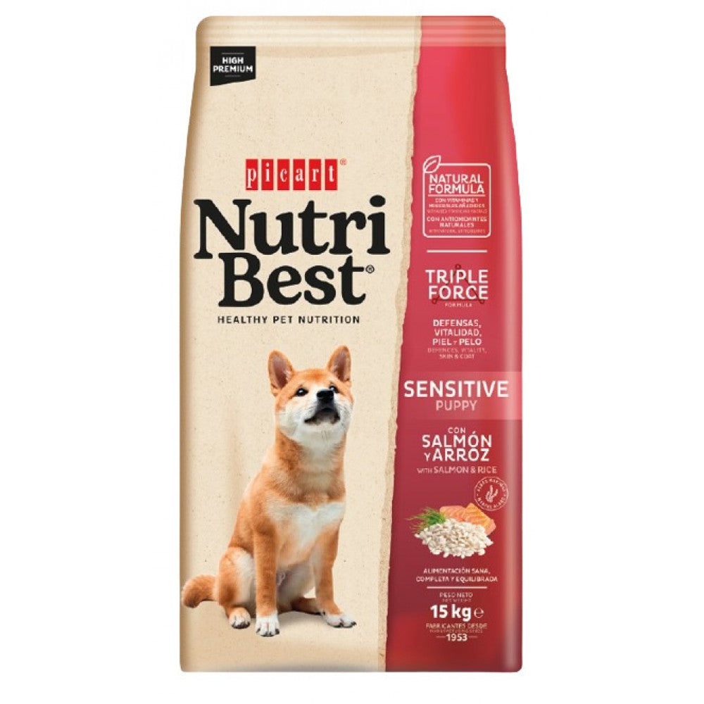 Nutribest Puppy Sensitive Salmon and Rice - чувал 15 кг.