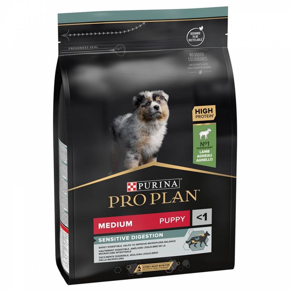 Премиум гранулирана храна PURINA PRO PLAN Medium Puppy OPTIDIGEST, с вкус на агнешко и ориз