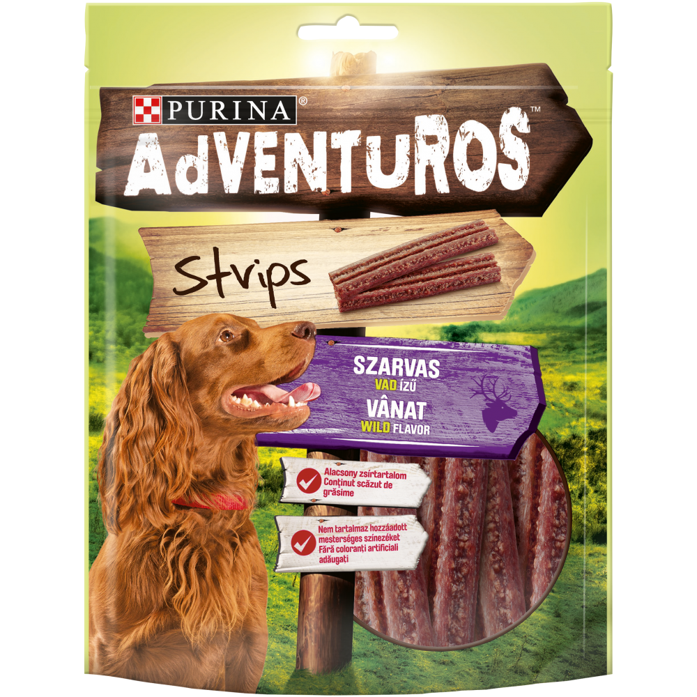 Лакомство за кучета PURINA ADVENTUROS , разлизни вкусове - 90гр.