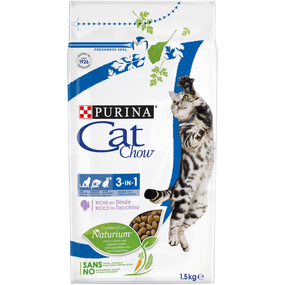 Премиум храна за котки PURINA CAT CHOW 3 in 1-15кг