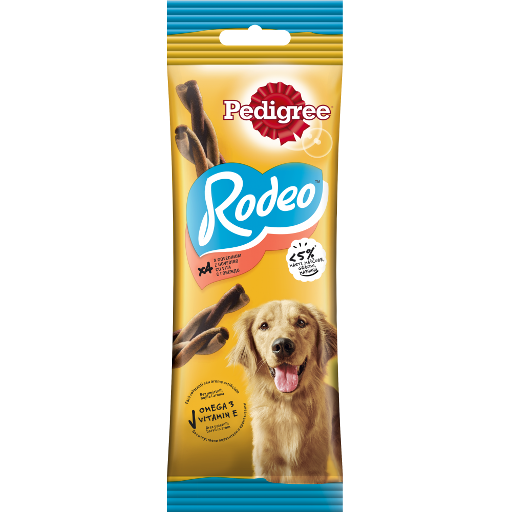 Лакомство за кучета Pedigree Rodeо , пръчици с вкус на говеждо - 70гр.