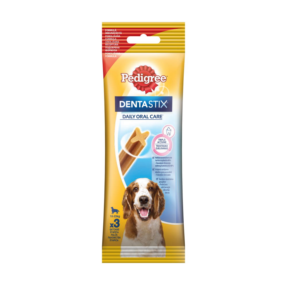 Лакомство за кучета Pedigree Денталенстикс Medium(10-25кг.)