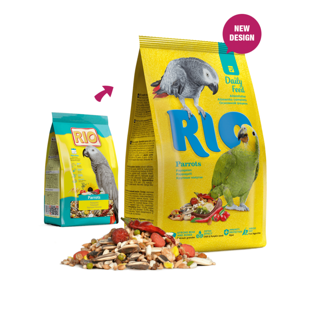 RIO Parrots - Балансирана храна за големи папагали 1кг