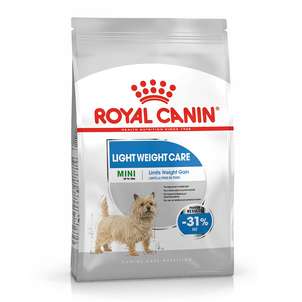 Премиум гранулирана храна ROYAL CANIN MINI LIGHT weight care. Пакет от 1 или 3 килограма.