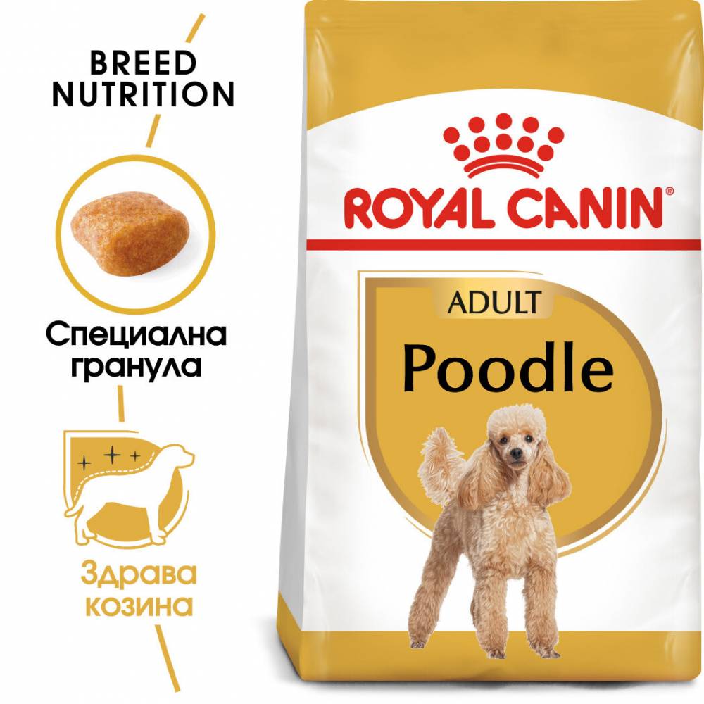 Пълноценна суха храна ROYAL CANIN POODLE ADULT , за пудели в зряла възраст над 10 месеца - 1.5 кг.