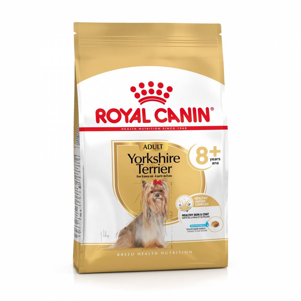 Премиум храна за кучета Royal Canin Yorkshire Terrier 8+  порода Йоркширски териер на възраст над 8 години - 0.5 или 1.5кг.