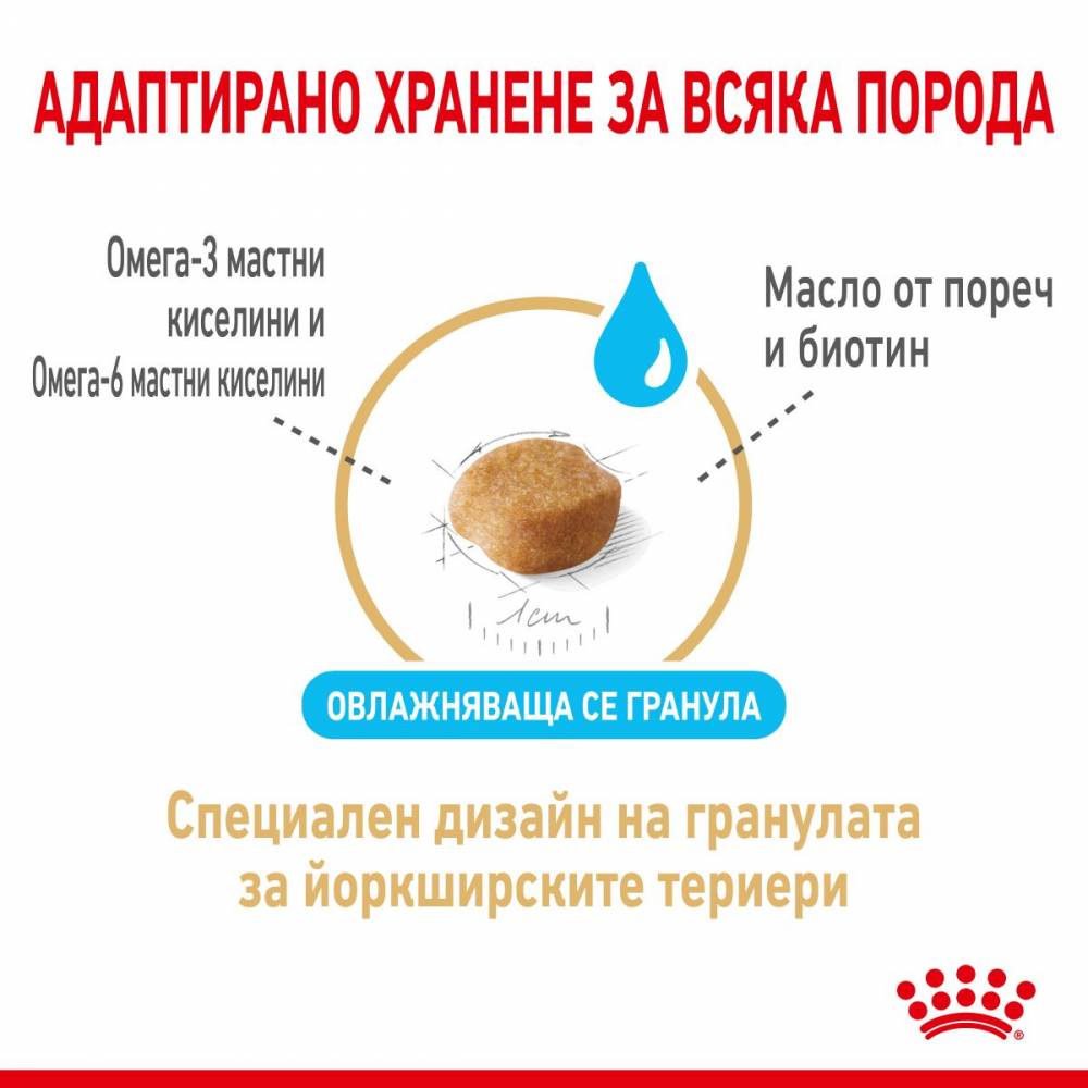 Премиум храна за кучета Royal Canin Yorkshire Terrier 8+  порода Йоркширски териер на възраст над 8 години - 0.5 или 1.5кг.