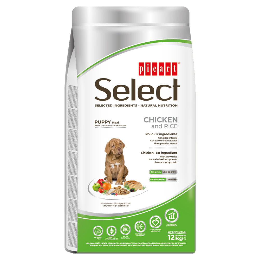Премиум храна за кучета SELECT PUPPY MAXI с вкус на пиле и ориз - 12кг.