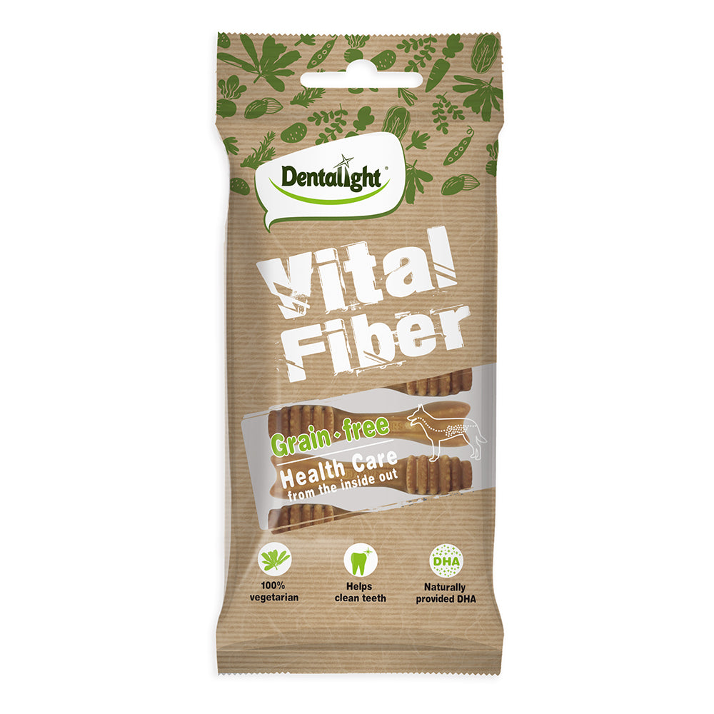Дентално лакомство за кучета DENTALIGHT VITAL FIBER , във формата на четка - 70гр./7бр.