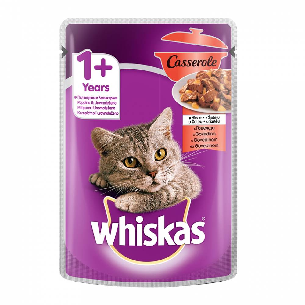 Whiskas Casserole Балансиран пауч за котки 85 гр
