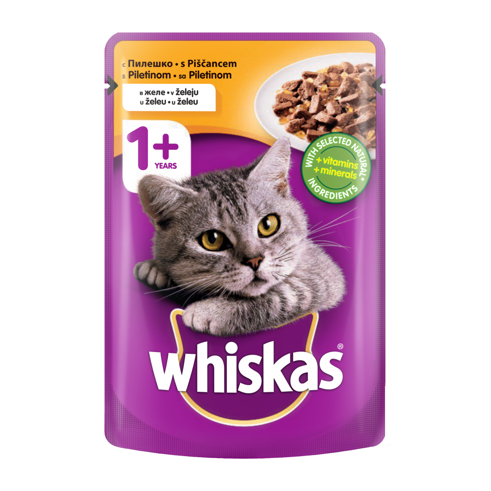 Whiskas Балансиран пауч за котки 100гр
