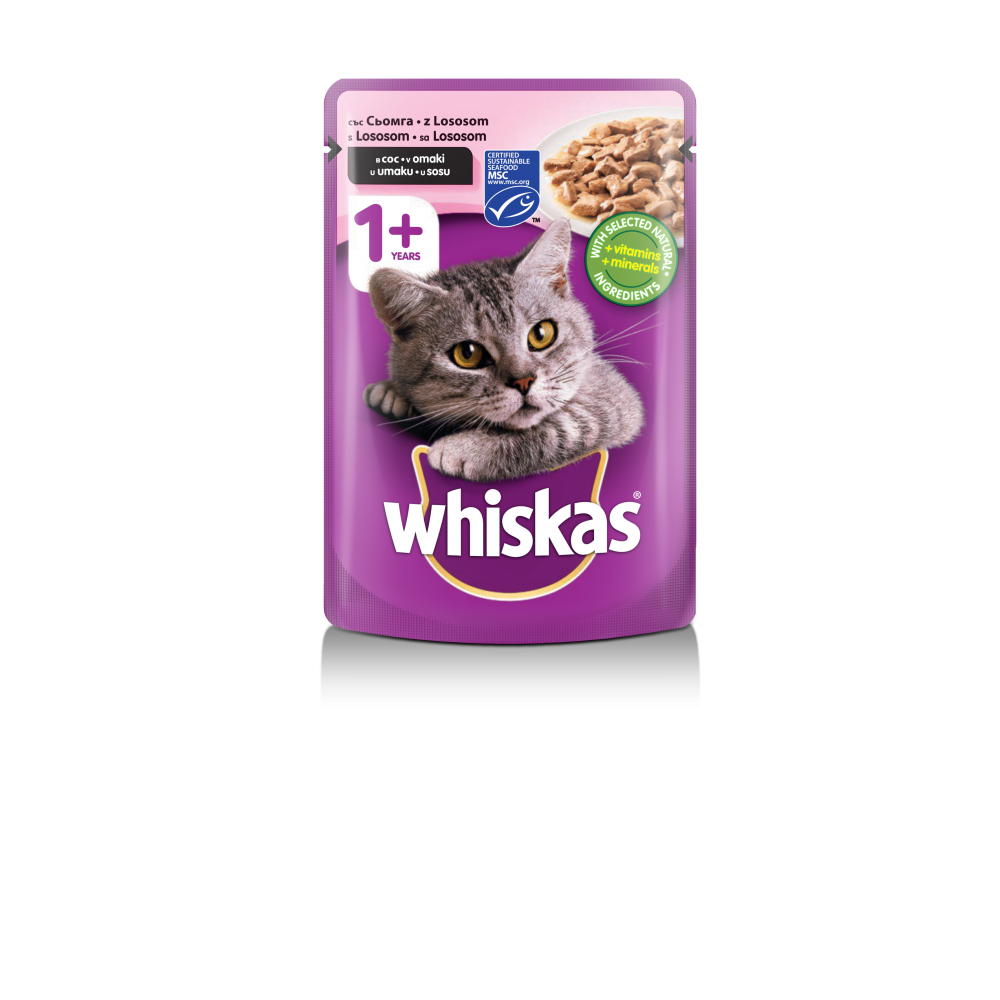Whiskas Балансиран пауч за котки 100гр