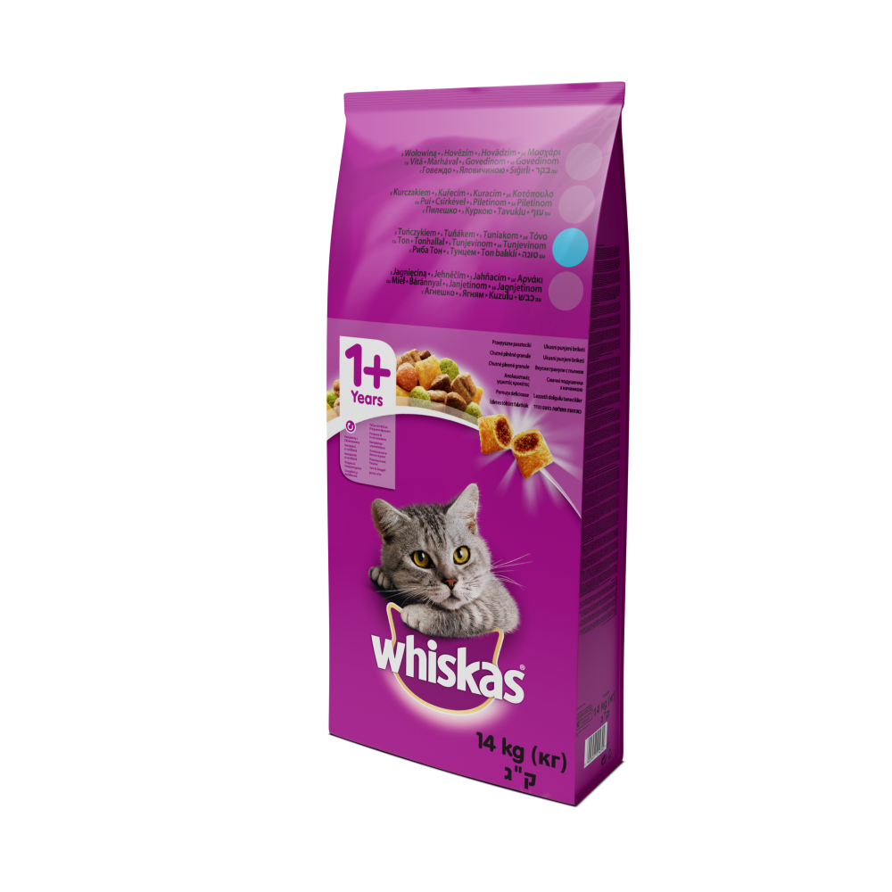 Балансирана храна Whiskas различни вкусове - 14кг