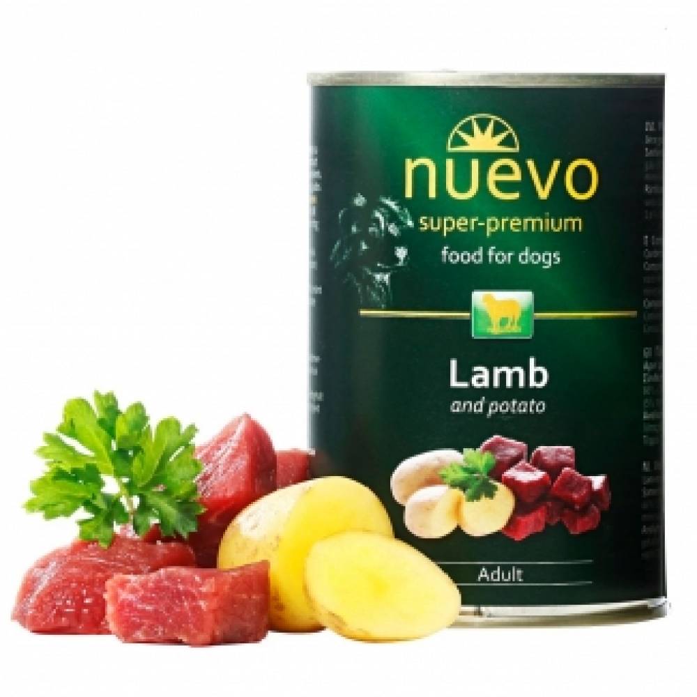 NUEVO Super-Premium Консервирана храна за кучета над 1 Година - 400гр.